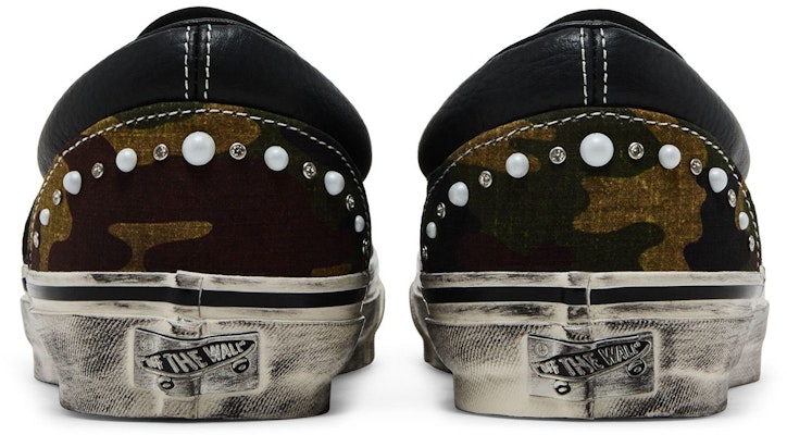 Vans LX Classic Slip-On 98 Pearlized Pack Camo Hitam VN000D9PCAK Details for Vans LX Classic Slip-On 98 Pearlized Pack Camo Hitam VN000D9PCAK