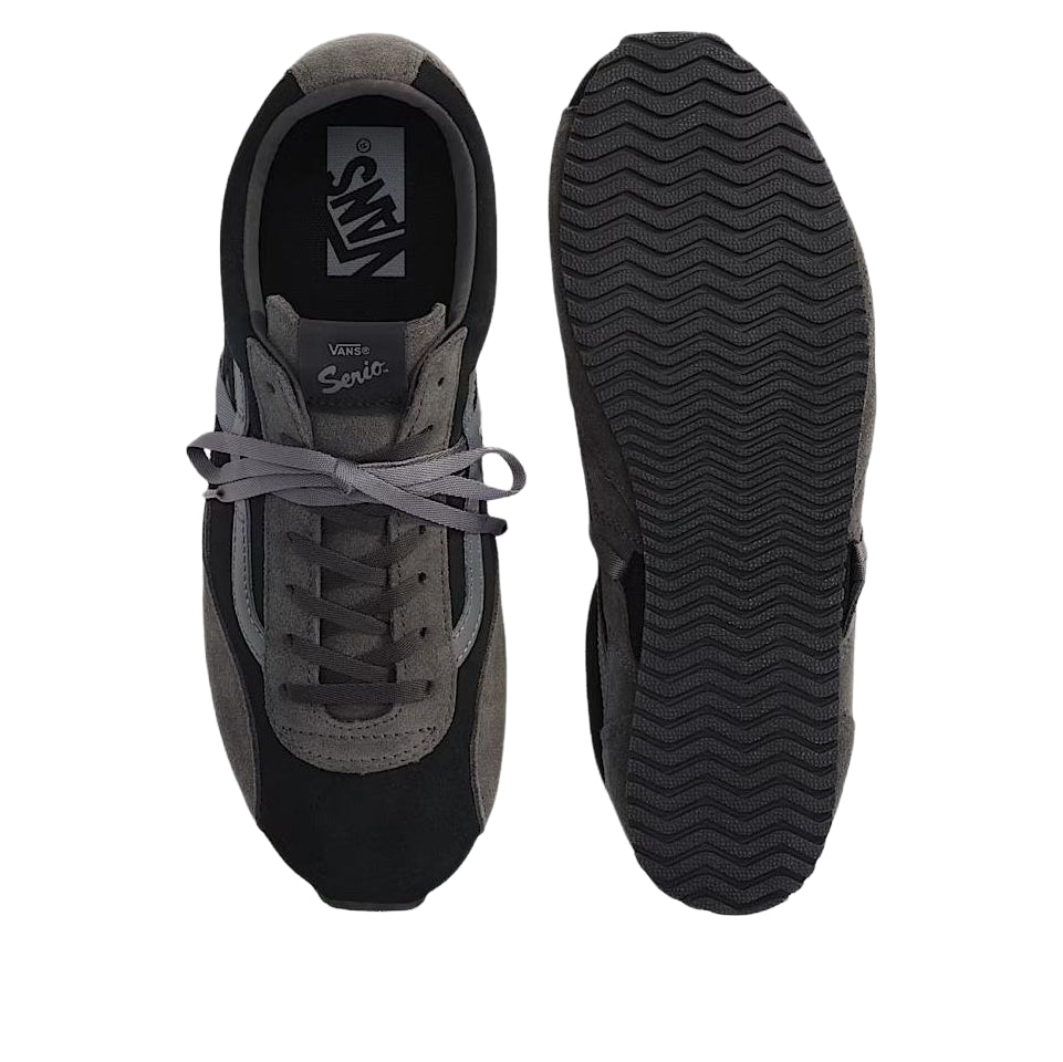 Shop Vans Premium Super Lowpro ''Suede Hitam Gelap Abu'' VN000EHNGAP
