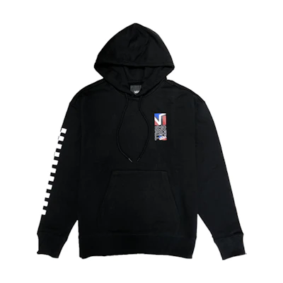 Vans Printed Checkered Pullover Hoodie Unisex - Black VN0A4UQXBLK