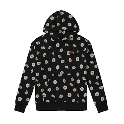 Vans Printed Daisy Hoodie Black - Unisex Couples Style VN0A5H5REDH
