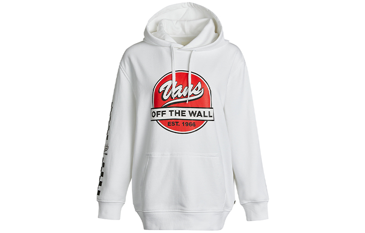 Vans Printed Graphic Loose Fit Hoodie White Unisex VN0A4UU7WHT