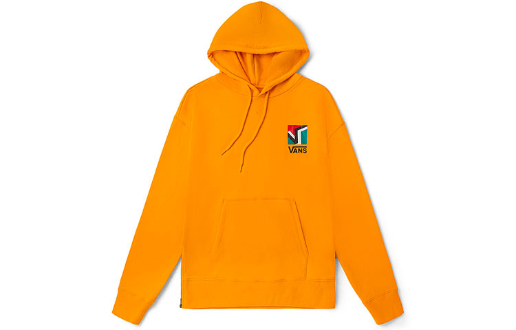 Vans Printed Hoodie Yellow Unisex Pullover VN0A54JAZ6F