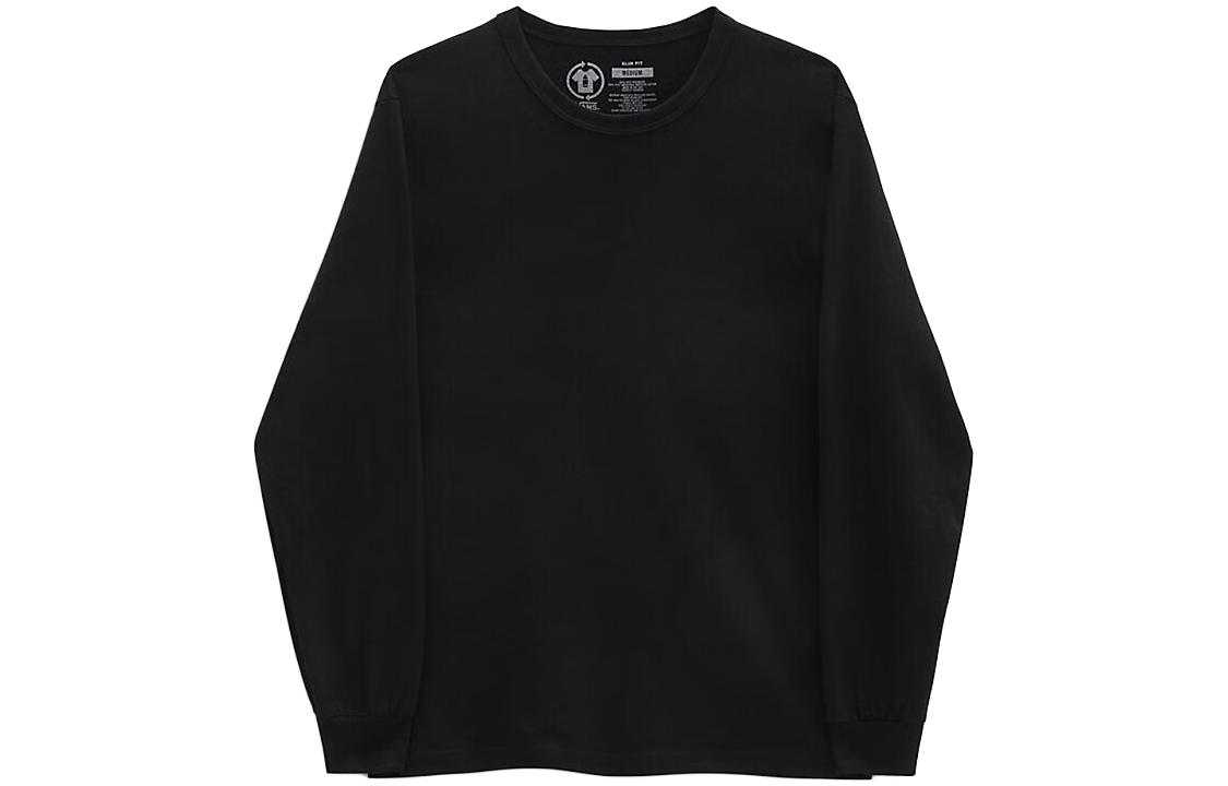 Vans Printed Letter Crewneck Loose Sweatshirt Black VN0A5E4B0VB
