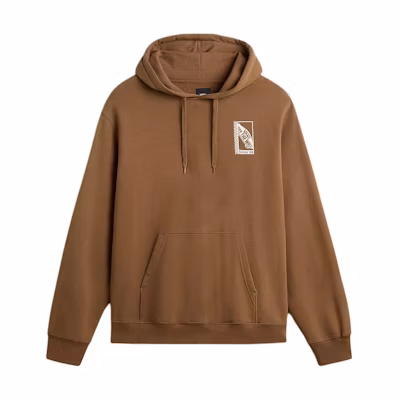 Vans Printed Logo Brown Hoodie for Men VN000GEECR6