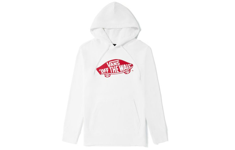 Vans Printed Logo Hoodie White Unisex VN0A54N2KSF
