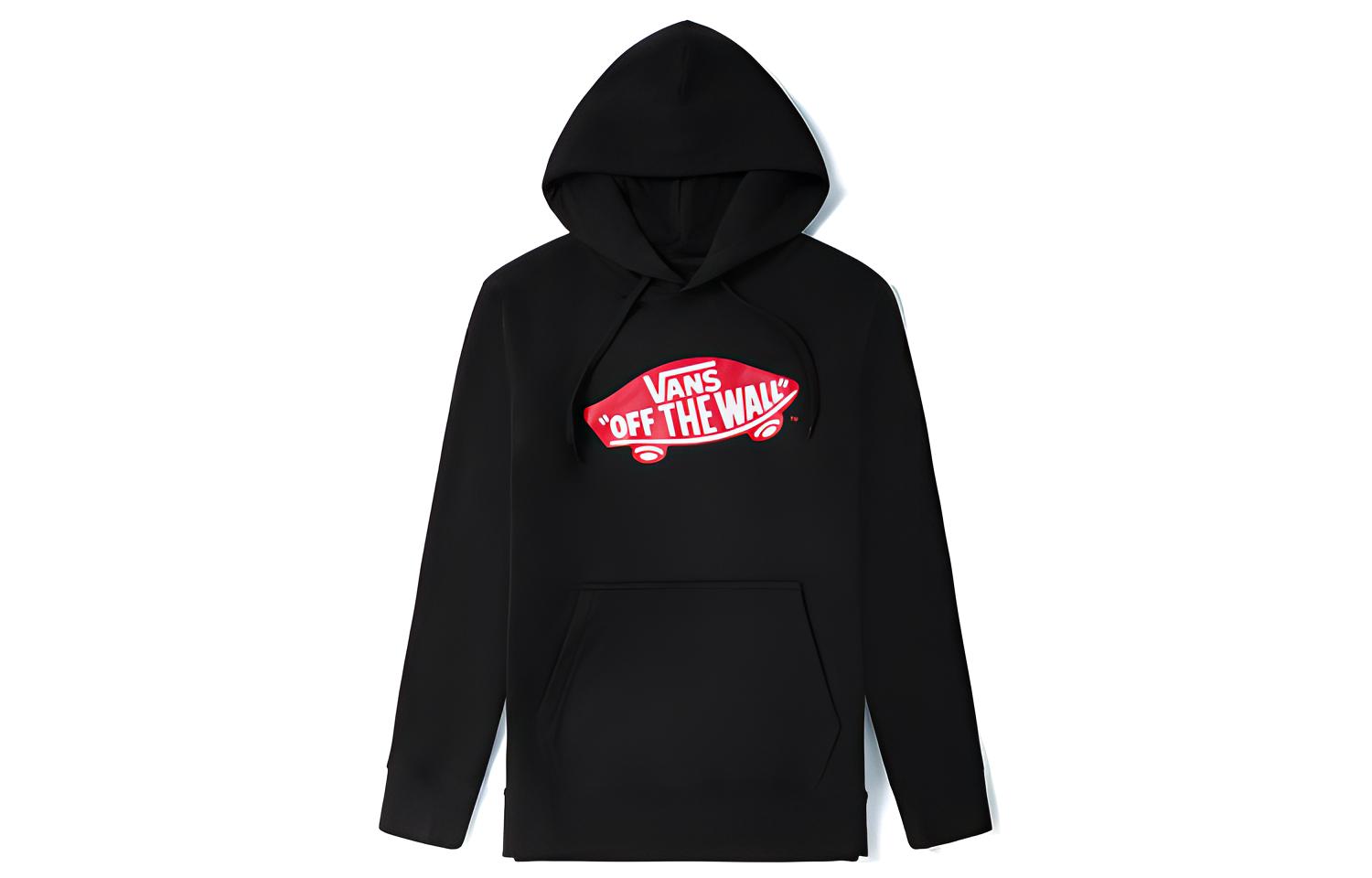 Vans Printed Logo Pullover Hoodie Unisex Black VN0A54N2BRR