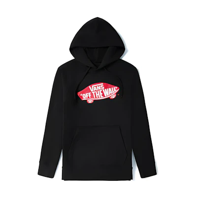 Vans Printed Logo Pullover Hoodie Unisex Black VN0A54N2BRR
