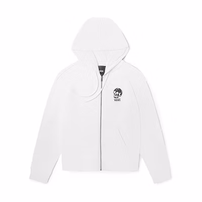 Vans Printed Loose Fit Zip Hoodie Unisex White VN0A54J6FS8