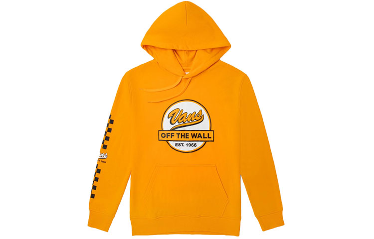 Vans Printed Oversized Knit Hoodie Yellow - Unisex Casual American Style VN0A4UU7Z6F