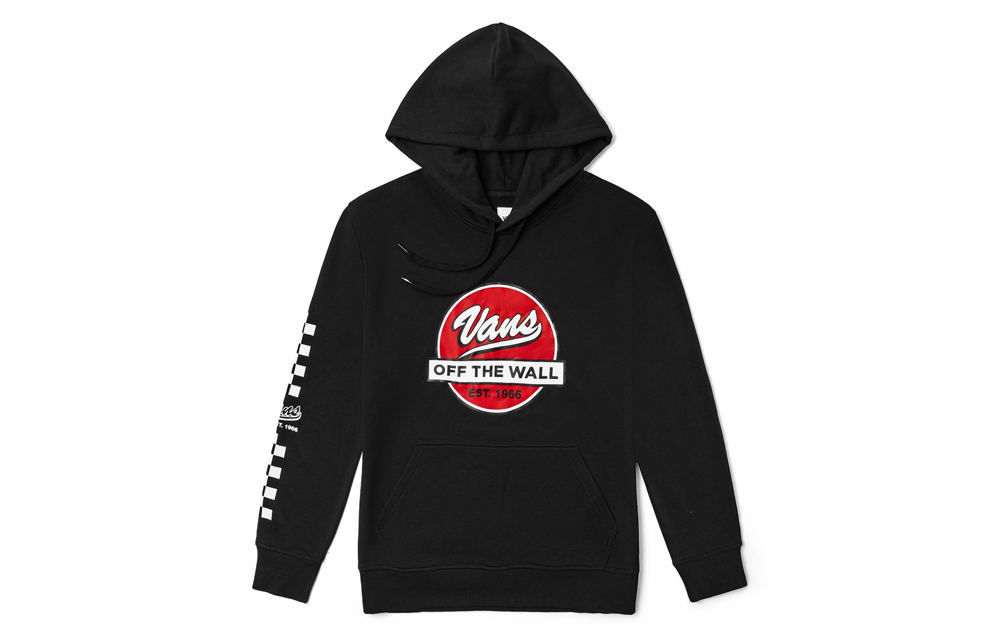 Vans Printed Pullover Hoodie Unisex Couples Style Black VN0A4UU7BLK