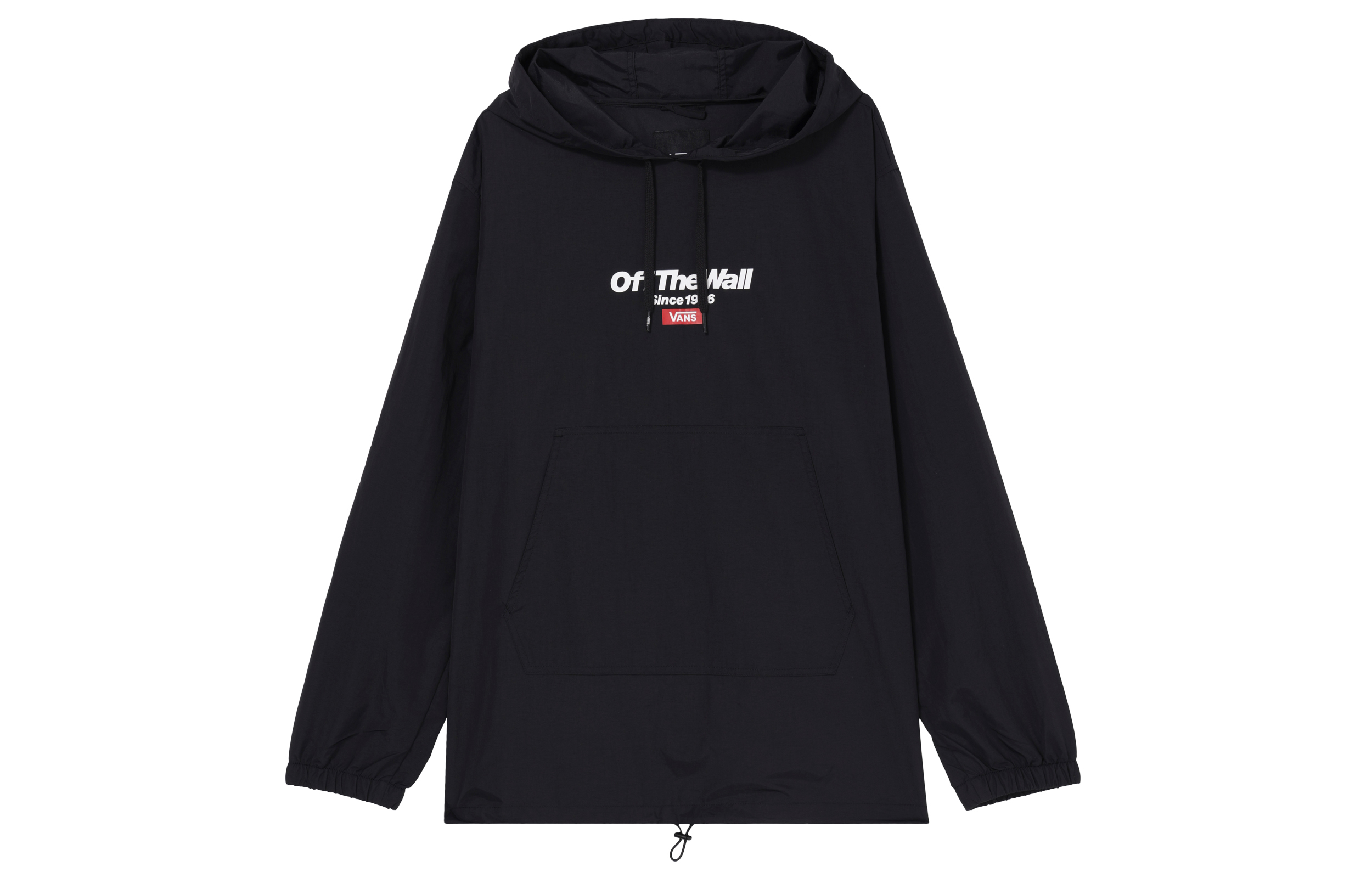 Vans Printed Street Style Black Hooded Jacket Unisex VN0A489XBLK