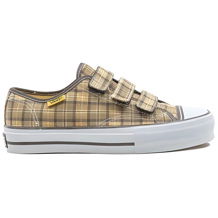 Order Vans Prison Issue 23LX "Prima Plaid" 格紋 魔術貼 時尚低筒休閒板鞋 棕黃