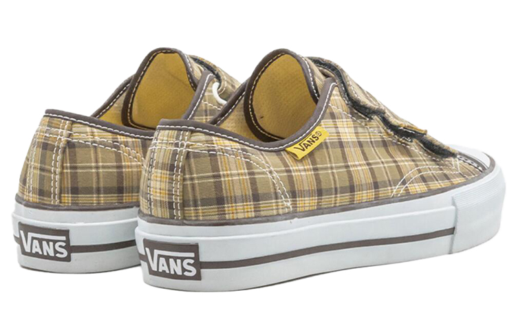 Shop Vans Prison Issue 23LX "Prima Plaid" 格紋 魔術貼 時尚低筒休閒板鞋 棕黃