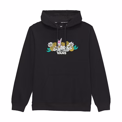 Vans Protected Pullover Hoodie Black Unisex Graphic Print Long Sleeve Sweatshirt VN000GY3BLK