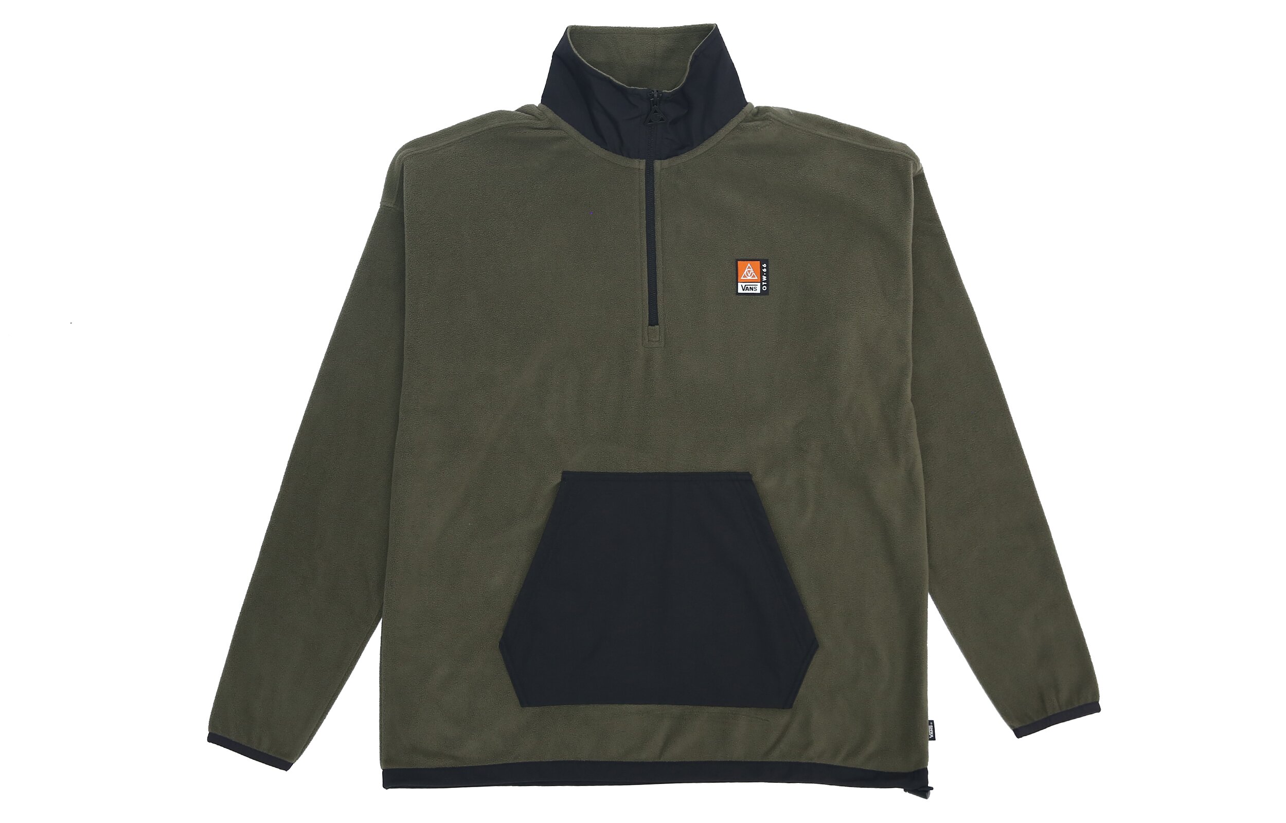 Vans Pullover Fleece Colorblock Half-Zip Sweatshirt Army Green (Unisex) VN0A4USGKCZ