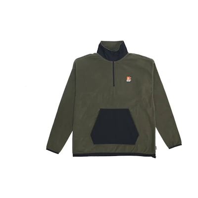 Vans Pullover Fleece Colorblock Half-Zip Sweatshirt Army Green (Unisex) VN0A4USGKCZ