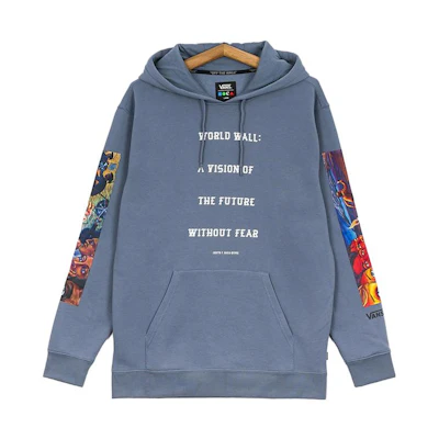 Vans Pullover Hoodie Smog Blue Graphic Print VN0A7SDQYQ8