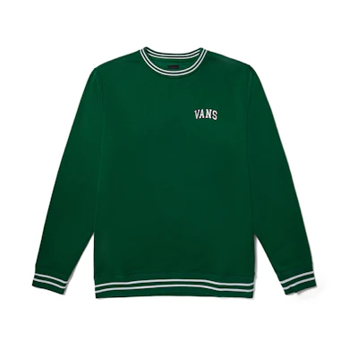 Vans Pullover Sweatshirt Green with Contrast Collar Trim VN0006F907W
