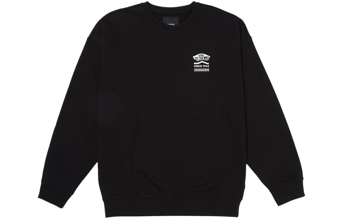 Vans Pullover Sweatshirt Solid Color with Letter Print - Black VN000FX9BLK