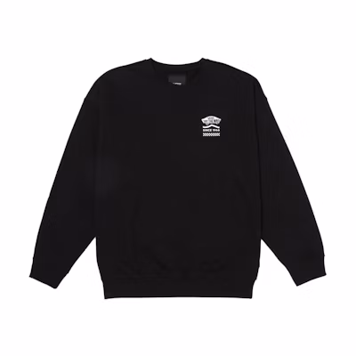 Vans Pullover Sweatshirt Solid Color with Letter Print - Black VN000FX9BLK