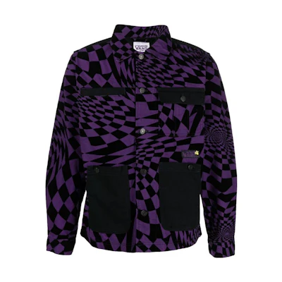 Vans Purple Abstract Print Long-Sleeve Cotton Jacket VN0A7SOPY80