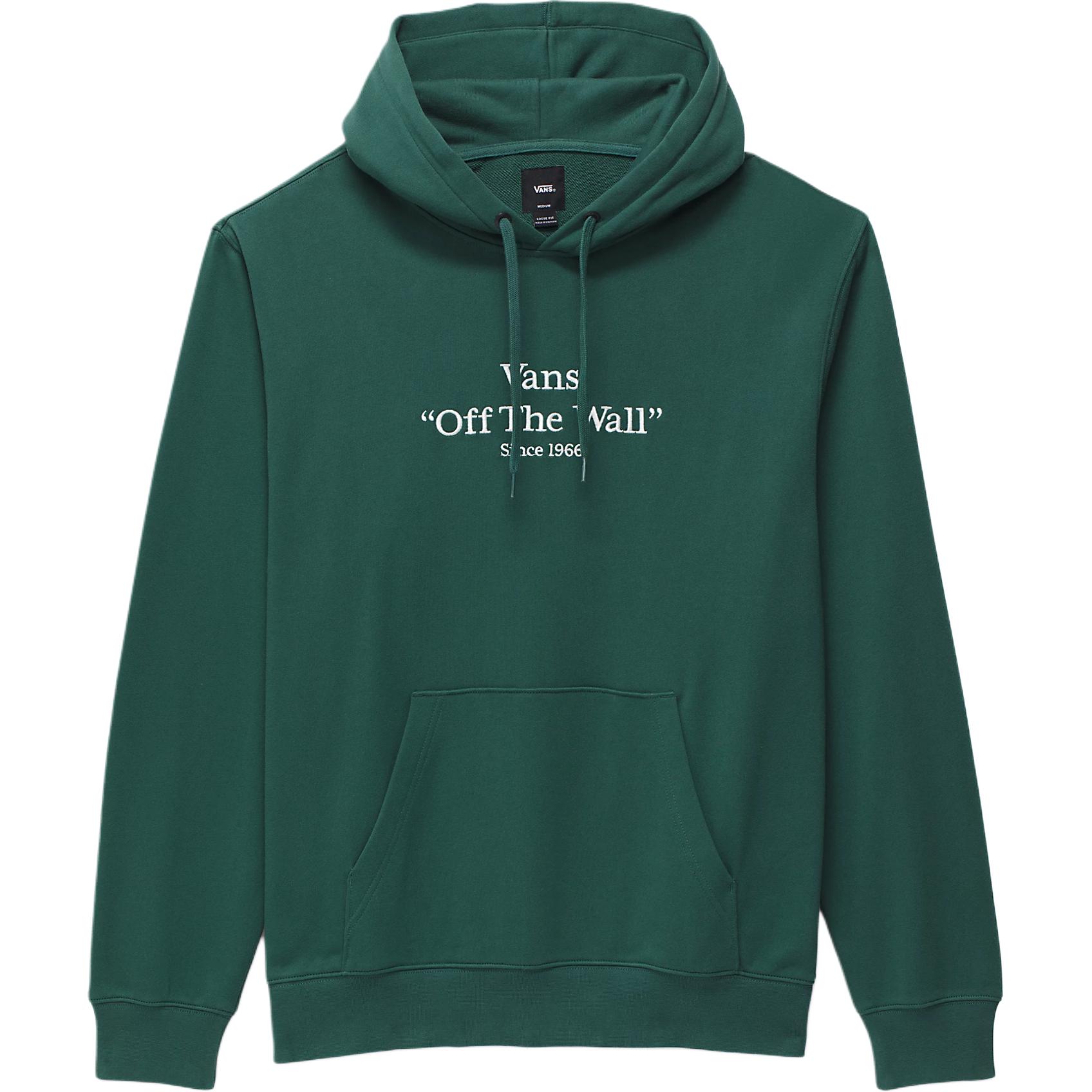 Vans Quoted Loose Pullover Hoodie Green Embroidered Logo Long Sleeve VN000GE2BDX
