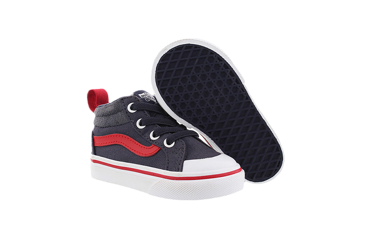Shop 嬰童 Vans Racer Mid Athletic 耐磨防滑 休閒時尚板鞋 深藍色