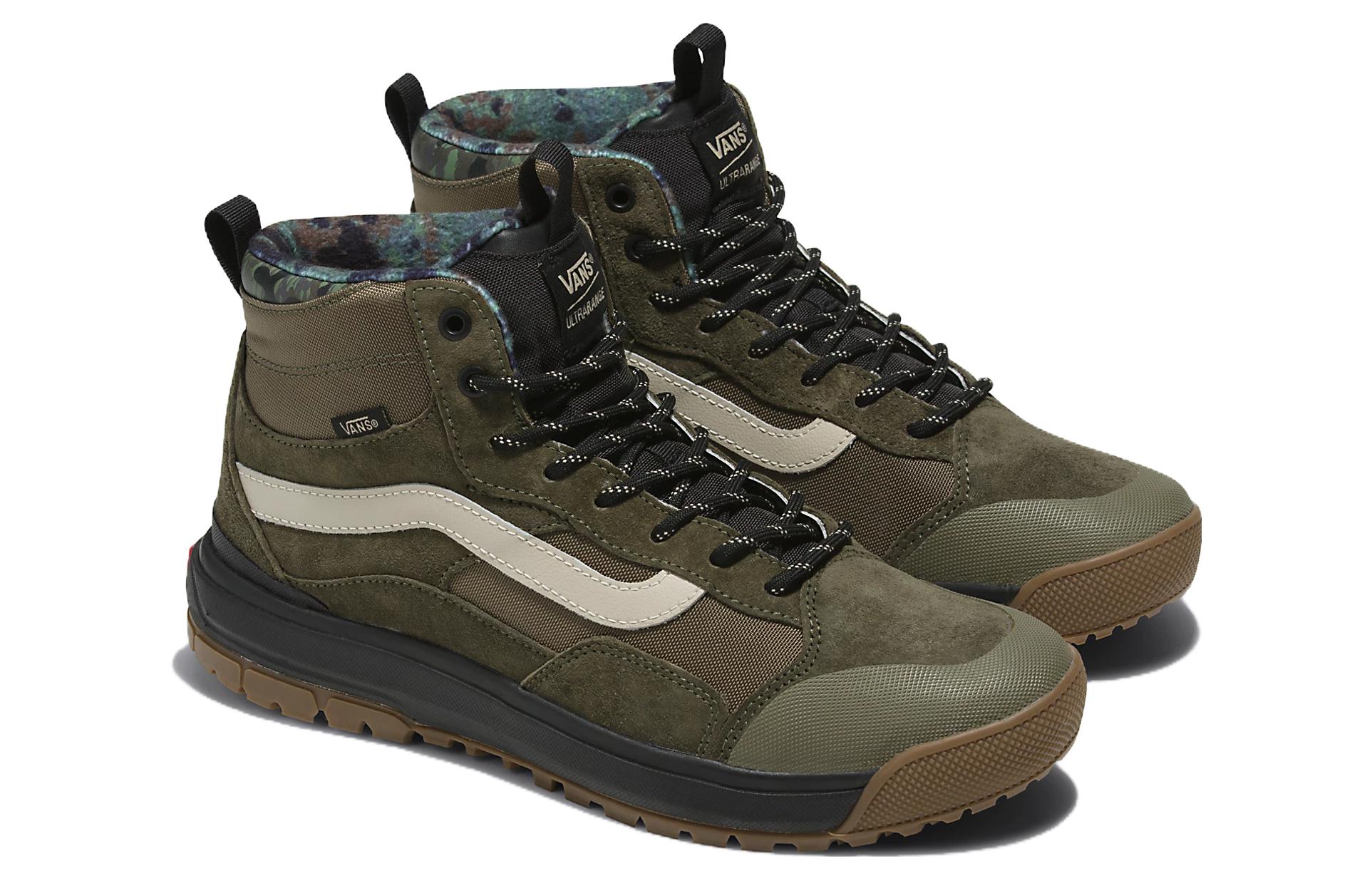 Order Vans UltraRange 舒適 防滑耐磨 高筒 滑板鞋 男女款 綠黑色