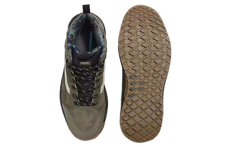 Shop Vans UltraRange 舒適 防滑耐磨 高筒 滑板鞋 男女款 綠黑色