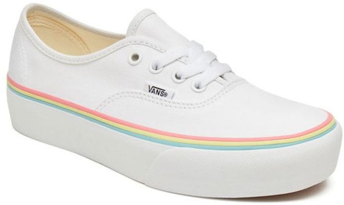 Vans RAINBOW FOXING AUTHENTIC PLATFORM 20 White VN0A3AV8S1T Lookbook Vans RAINBOW FOXING AUTHENTIC PLATFORM 20 White VN0A3AV8S1T