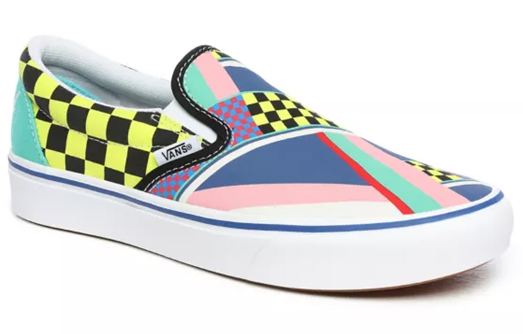 Lookbook Vans Ramp Tested Comfycush Slip-on Karo Mehrfarbig ''Schwarz Gelb Blau'' VN0A3WMD008