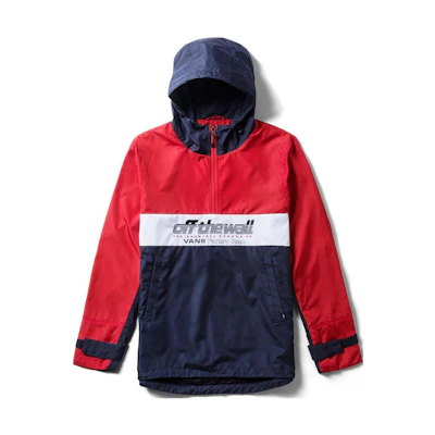 Vans Red Alphabet Hoodie Long-Sleeve Casual Sport Jacket for Men VN0A3DFS4NH