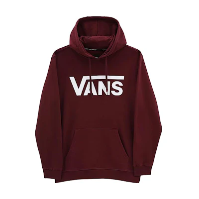 Vans Red Hoodie with Letter Print Unisex Long Sleeve Sweatshirt VN0A456BK1O