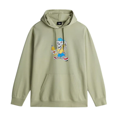 Vans Reggie Loose Pullover Hoodie Light Brown Graphic Long-Sleeve Sweatshirt VN000JE6D3Z