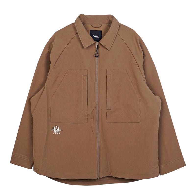 Vans Reglan Sleeve Outdoor Casual Zip Jacket Brown Fashion VN000GNQYJ2