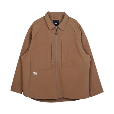 Vans Reglan Sleeve Outdoor Casual Zip Jacket Brown Fashion VN000GNQYJ2