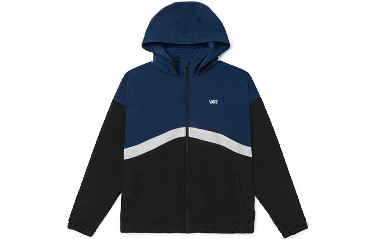 Vans Retro American Colorblock Zip Hoodie Jacket Blue VN0A5H8XLKZ