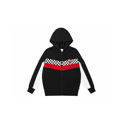 Vans Retro Black White Checkerboard Zip-Up Hoodie Unisex - Black VN0A4UTOBLK