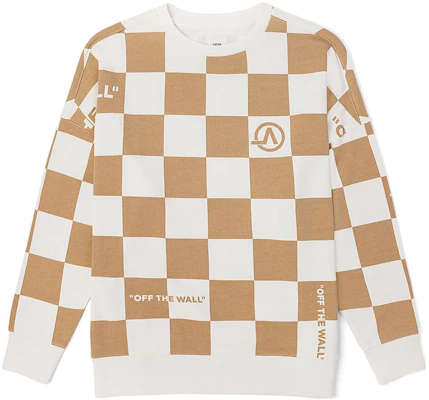 Vans 復古棕色拼接格紋Logo運動衫 男女通用 VN000919BSX Buy Vans 復古棕色拼接格紋Logo運動衫 男女通用 VN000919BSX