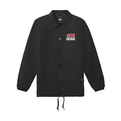 Vans Retro Casual Letter Print Long Sleeve Jacket Black Unisex VN0A4MLKBLK