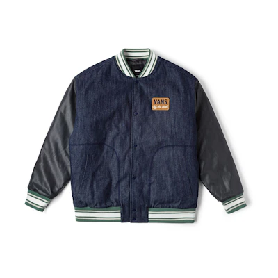 Vans Retro Casual Unisex Jacket Deep Blue - Classic Comfort College Style VN000KC0CRF