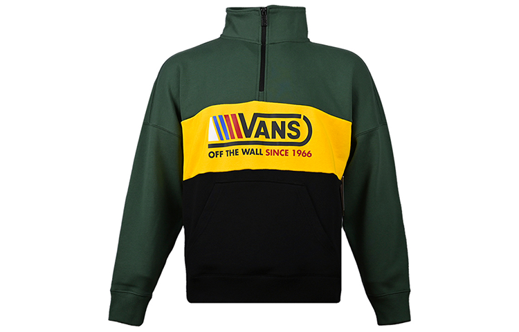 Vans Retro Color-Block Pullover Sweatshirt Green VN0A4UROEEI