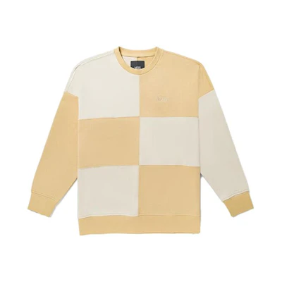Vans Retro Colorblock Checkerboard Crewneck Sweatshirt Unisex - Terra Cotta VN000BYQYUU