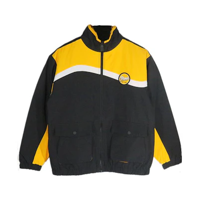 Vans Retro Colorblock Jacket Black/Yellow Unisex Casual Stand Collar VN0A4UU6BLK