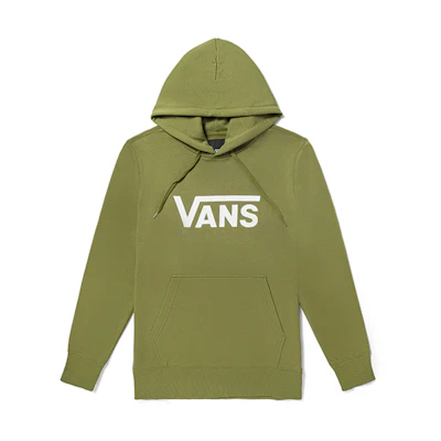 Vans Retro Letter Print Pullover Hoodie Green Unisex Style VN0A4MM9C89