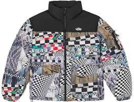 Vans Retro Patchwork Track Jacket Unisex, Full-Print Logo Embroidery in Black. VN0A7YJXYA0 Vans Retro Patchwork Track Jacket Unisex, Full-Print Logo Embroidery in Black. VN0A7YJXYA0