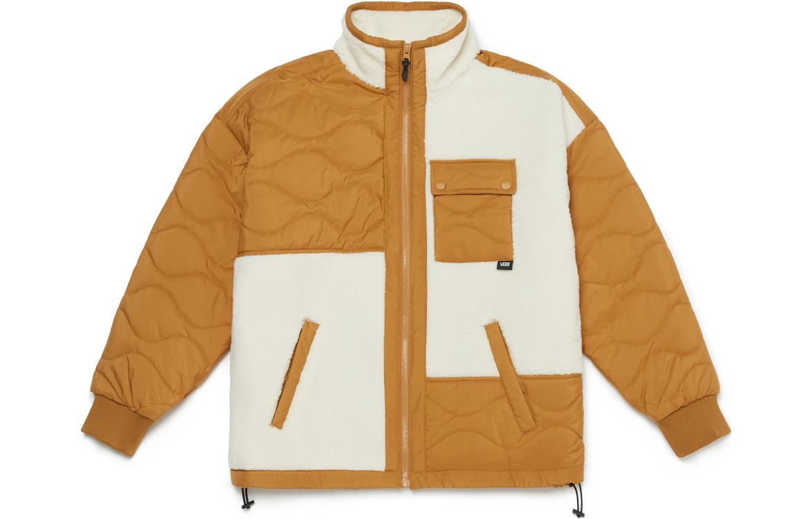 Vans Retro Quilted Stand Collar Track Jacket Brown VN0A7YIA5RJ