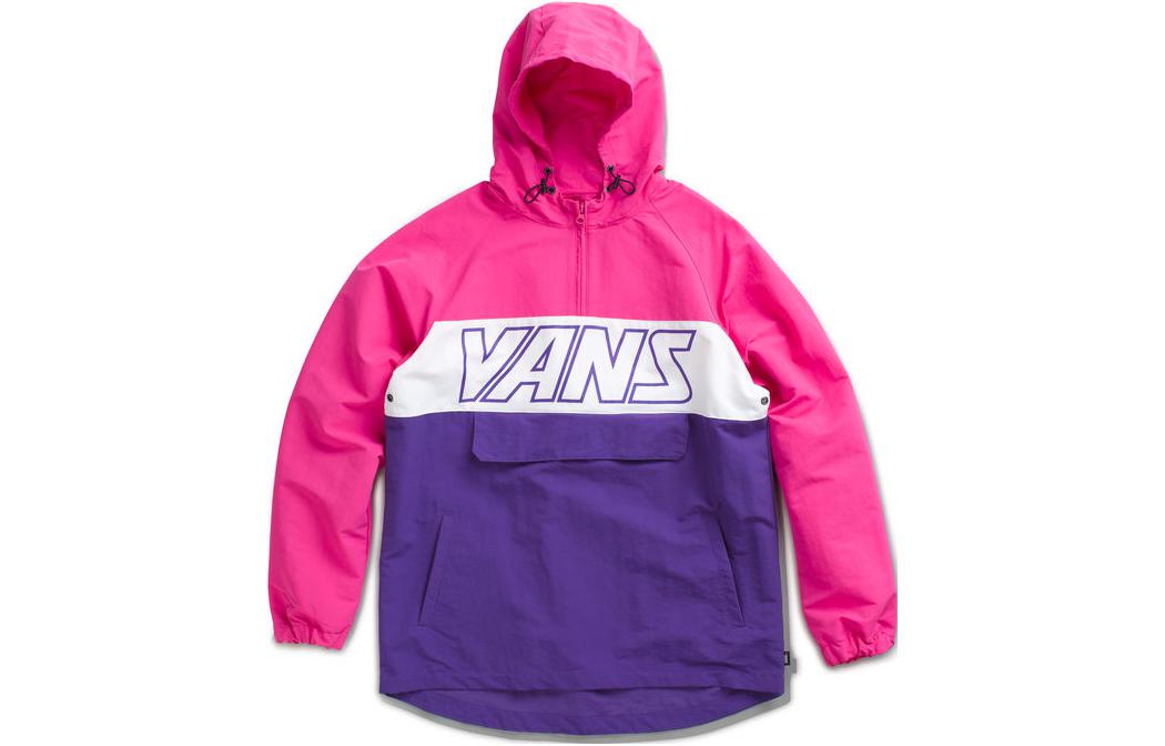 Vans Retro Sport Letter Zip Hoodie Jacket Purple Pink VN0A49PAYMI