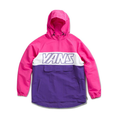 Vans Retro Sport Letter Zip Hoodie Jacket Purple Pink VN0A49PAYMI