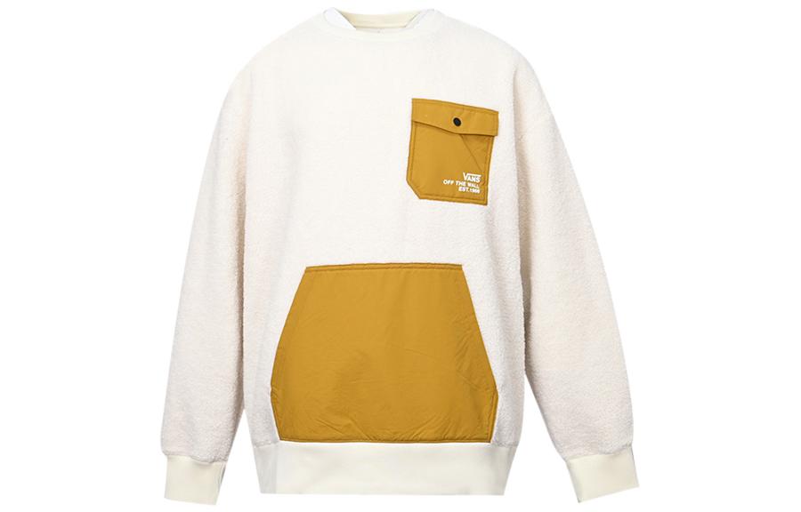 Vans Retro Style Fleece Crewneck Sweatshirt Cream Unisex VN0A5H7M3KS